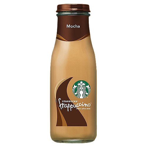 A delicious treat for on the go. Mocha Frappuccino chilled coffee drink is a harmonious blend of Starbucks coffee and creamy milk with chocolaty mocha.