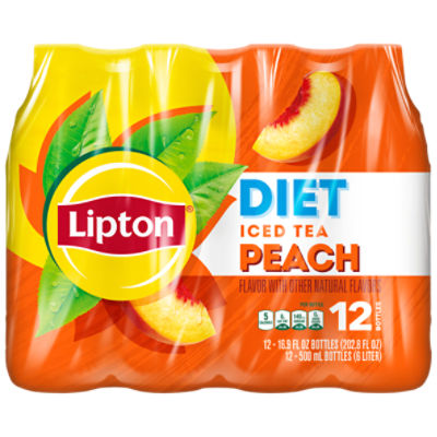 Lipton Diet Iced Tea, Peach, 16.9 Fl Oz, 12 Count ShopRite