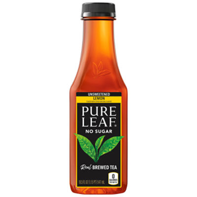 Pure Leaf Real Brewed Tea, Unsweetened Black Tea With Lemon, 18.5 Fl Oz