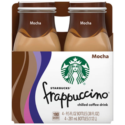 Starbucks Frappuccino Chilled Coffee Drink, Mocha, 9.5 Fl Oz, 4 Count, 38 Fluid ounce