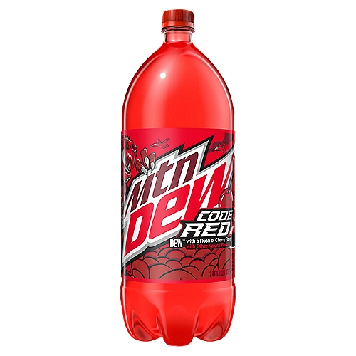 Mtn Dew Code Red with a Rush of Cherry Flavor Soda, 2 L