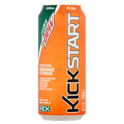 Mtn Dew Kickstart Energizing Orange Citrus Energy Drink, 16 fl oz