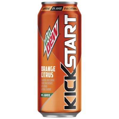 Mtn Dew Kickstart Energizing Orange Citrus Energy Drink, 16 fl oz