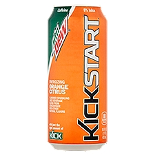 Mountain Dew Kickstart Energizing Orange Citrus - Single Can, 16 Fluid ounce