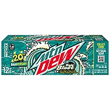 Mtn Dew Baja Blast DEW, With a Blast Of Natural & Artificial Tropical Lime Flavor, 12 Fl Oz, 12 Count