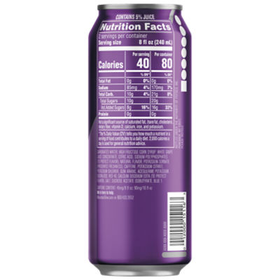 Mountain Dew Kickstart Energy Drink Midnight Grape - 16 Fl. Oz