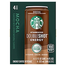 Starbucks Double Shot Mocha Energy Drink - 4 Pack, 44 Fluid ounce