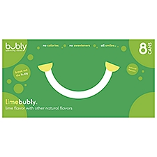 Bubly Lime Sparkling Water - 8 Pack Cans, 96 Fluid ounce