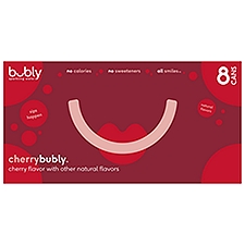 Bubly Cherry Sparkling Water - 8 Pack Cans, 96 Fluid ounce