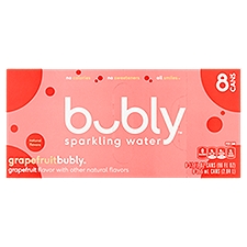 Bubly Grapefruit Sparkling Water, 12 fl oz, 8 count, 96 Fluid ounce