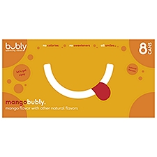 Bubly Sparkling Water, Mango, 12 Fl Oz, 8 Count, 96 Fluid ounce