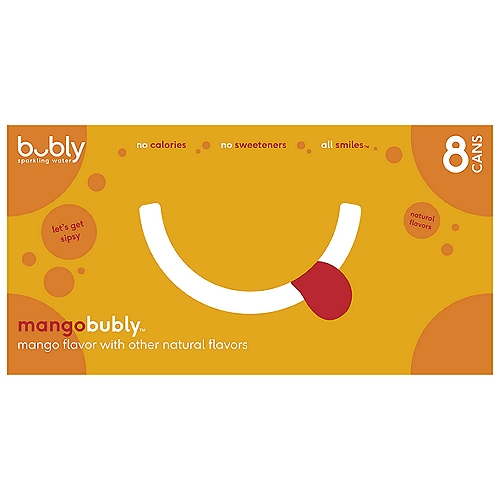 Bubly Mango Sparkling Water, 12 fl oz, 8 count