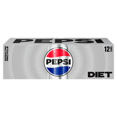 Pepsi Diet Soda, Cola, 12 Fl Oz, 12 Count