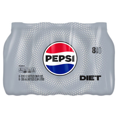 Diet Pepsi, 12 Fl Oz, 8 Count, Bottle ShopRite