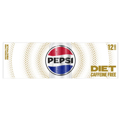 Pepsi Caffeine Free Diet Soda, 12 fl oz, 12 count
