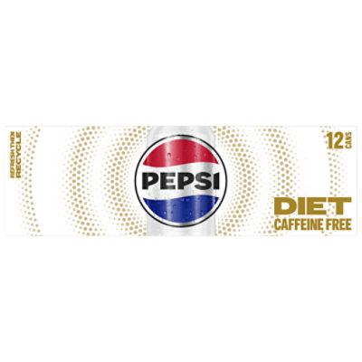 Pepsi Caffeine Free Diet Soda, 12 fl oz, 12 count The Fresh Grocer