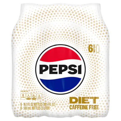 Pepsi Caffeine Free Diet Soda, 16.9 fl oz, 6 count