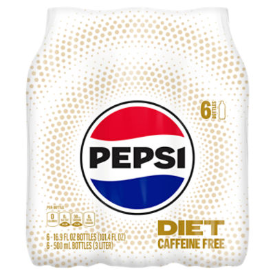 Pepsi Diet Soda, 16.9 fl oz, 6 count