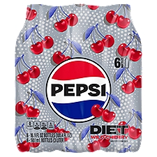 Pepsi Wildcherry Diet Soda, 16.9 fl oz, 6 count