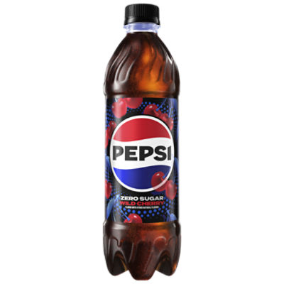 Pepsi Zero Sugar Soda Wild Cherry 16.9 Fl Oz, 6 Count