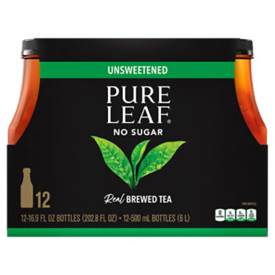 Pure Leaf Real Brewed Tea Unsweetened 16.9 Fl Oz 12 Count