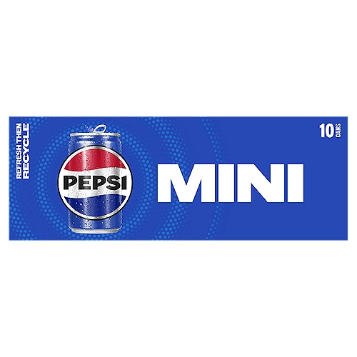 Pepsi Mini Soda, 7.5 fl oz, 10 count
