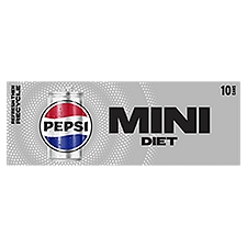 Pepsi Mini Diet Soda, 7.5 fl oz, 10 count