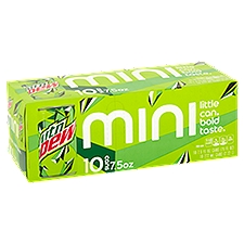 Mtn Dew Mini Soda, 7.5 fl oz, 10 count, 75 Fluid ounce