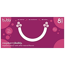 Bubly Raspberry Sparkling Water, 12 fl oz, 8 count