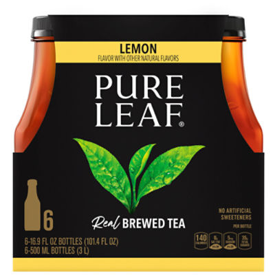 Pure Leaf Brewed Tea, Lemon,16.9 Fl Oz, 6 Count