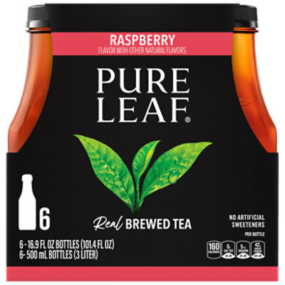 Pure Leaf Raspberry Real Brewed Tea, 16.9 fl oz, 6 count