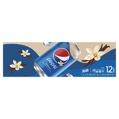 Pepsi Soda Vanilla 12 Fl Oz 12 Count Cans