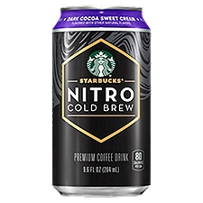 Starbucks Nitro Cold Brew Premium Dark Cocoa Sweet Cream Flavored, Coffee Drink, 9.6 Fluid ounce