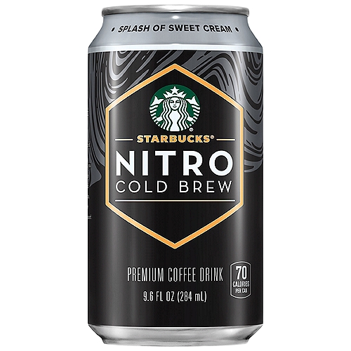 Starbucks Nitro Cold Brew Premium Coffee Drink, 9.6 fl oz
Starbucks coffee drinks offer the bold, delicious taste of coffee with the rich flavors you know and love. This indulgence is proof that you can enjoy a little Starbucks wherever you may be.