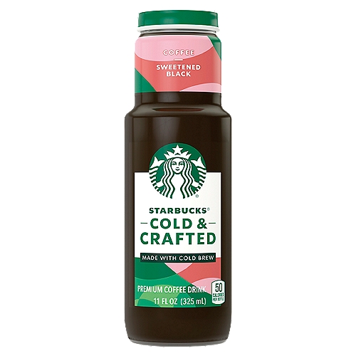 Starbucks Cold & Crafted Sweetened Black Premium Coffee Drink, 11 fl oz
Super-smooth Starbucks® coffee. Sweetened to perfection. Ready for you to enjoy.