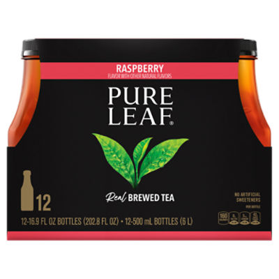 Pure Leaf Real Brewed Tea Raspberry 16.9 Fl Oz 12 Count Bottles