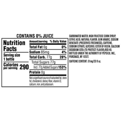 20 Mountain Dew Can Nutrition Facts 