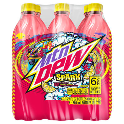 Mtn Dew Spark DEW With A Blast Of Raspberry Lemonade 16.9 Fl Oz 6 Count