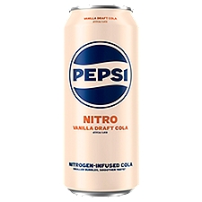 Pepsi Soda Nitro Vanilla Draft Cola Artificial Flavor 13.65 Fl Oz Can