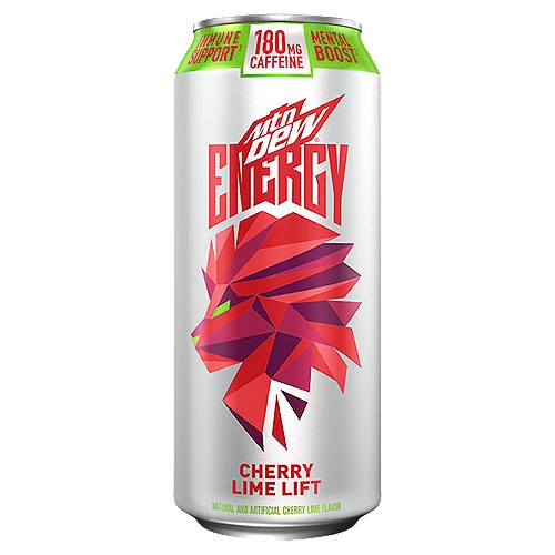 Mtn Dew Energy Cherry Lime Lift 16 Fl Oz Can