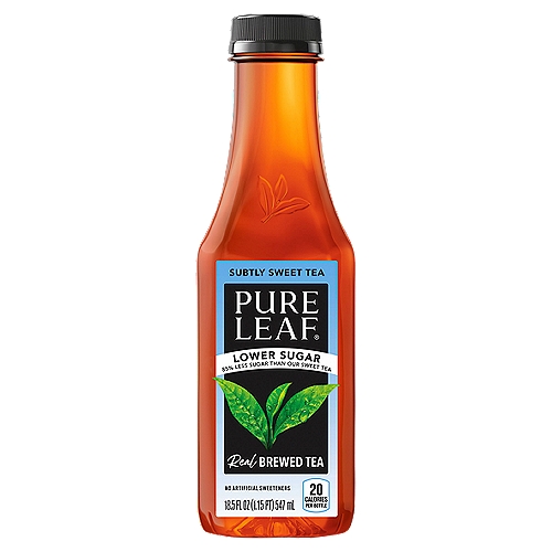 Pure Leaf Subtly Sweet Tea Real Brewed Tea, 18.5 fl oz
At pure leaf, we believe the best things in life are real and simple. But sometimes, simplicity takes a little more work. Before each pure leaf brew is freshly bottled and sealed, our tea leaves are given a lot of love and attention, resulting in refreshing, leaf brewed tea (not from powder or concentrate).