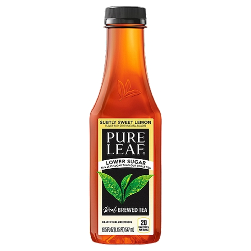 Pure Leaf Subtly Sweet Lemon Real Brewed Tea, 18.5 fl oz
At pure leaf, we believe the best things in life are real and simple. But sometimes, simplicity takes a little more work. Before each pure leaf brew is freshly bottled and sealed, our tea leaves are given a lot of love and attention, resulting in refreshing, leaf brewed tea (not from powder or concentrate).