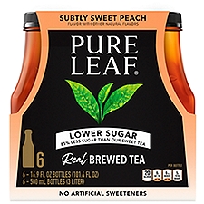 Pure Leaf Lower Sugar Subtly Sweet Peach, Real Brewed Tea, 101.4 Fluid ounce