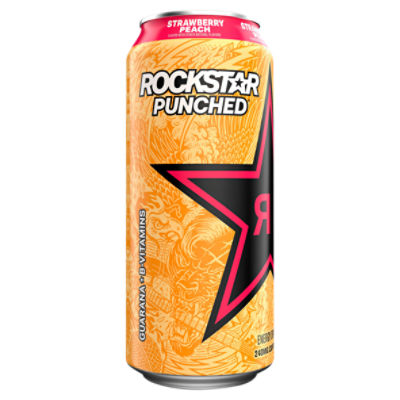 Rockstar Energy Drink, Sugar Free, Strawberry Peach 16 Fl Oz