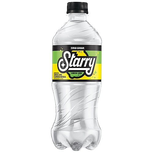 Starry is a crisp, zero sugar, refreshing & caffeine free Lemon-Lime flavored soda.