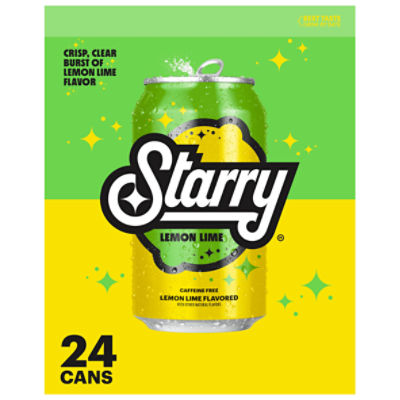  Starry Lemon Lime Soda, 12 Fl Oz Cans, 12 Pack