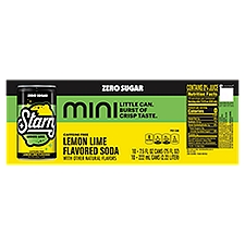 Starry Zero Sugar Mini Lemon Lime Flavored Soda, 7.5 fl oz, 10 count, 75 Fluid ounce