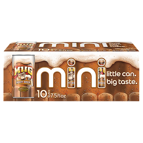 Mug Root Beer Mini Cans Soda, 7.5 fl oz, 10 count