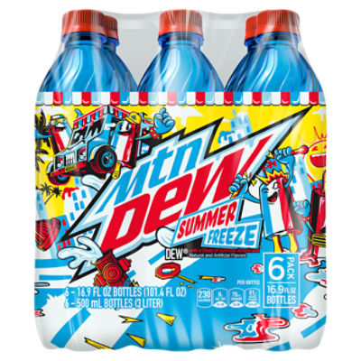 Mtn Dew Soda Summer Freeze 16.9 Fl Oz, Count of 6