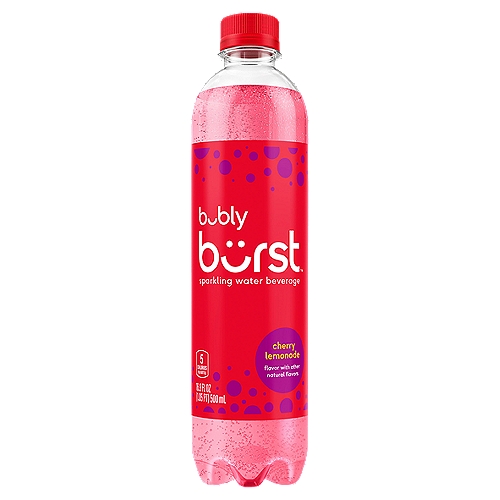 Bubly Burst Cherry Lemonade Sparkling Water Beverage, 16.9 fl oz